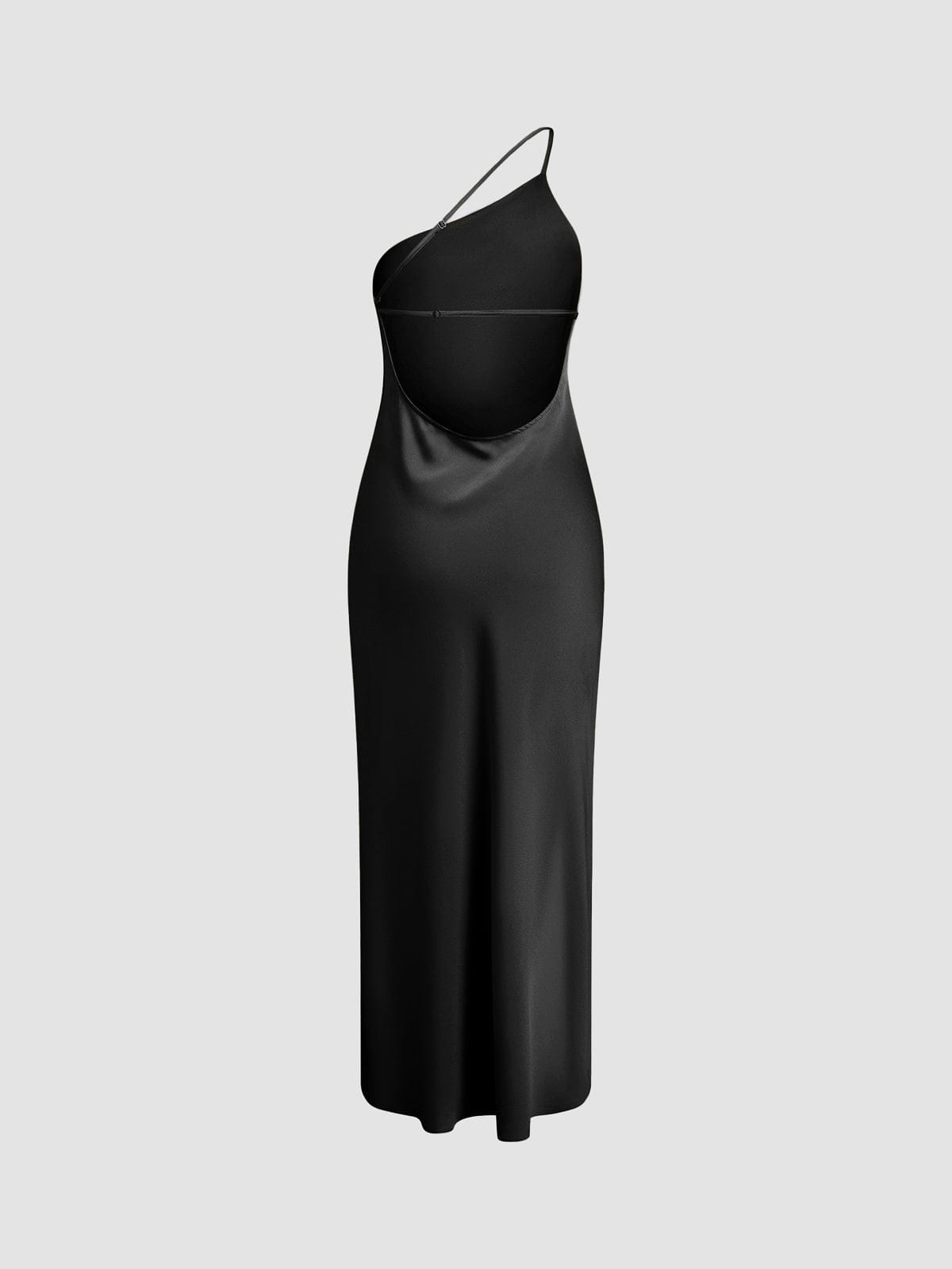 Elegantes Damen Satinkleid Rückenfrei Hochzeitskleid
