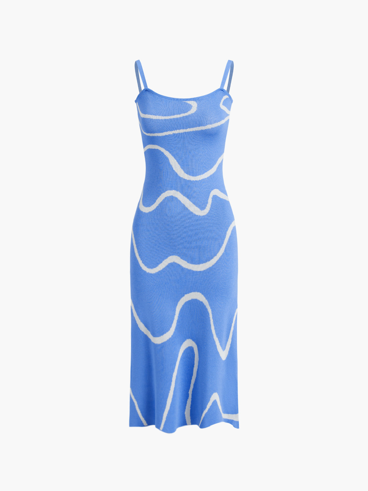 Damen Midikleid Figurschmeichelnd Abstrakt