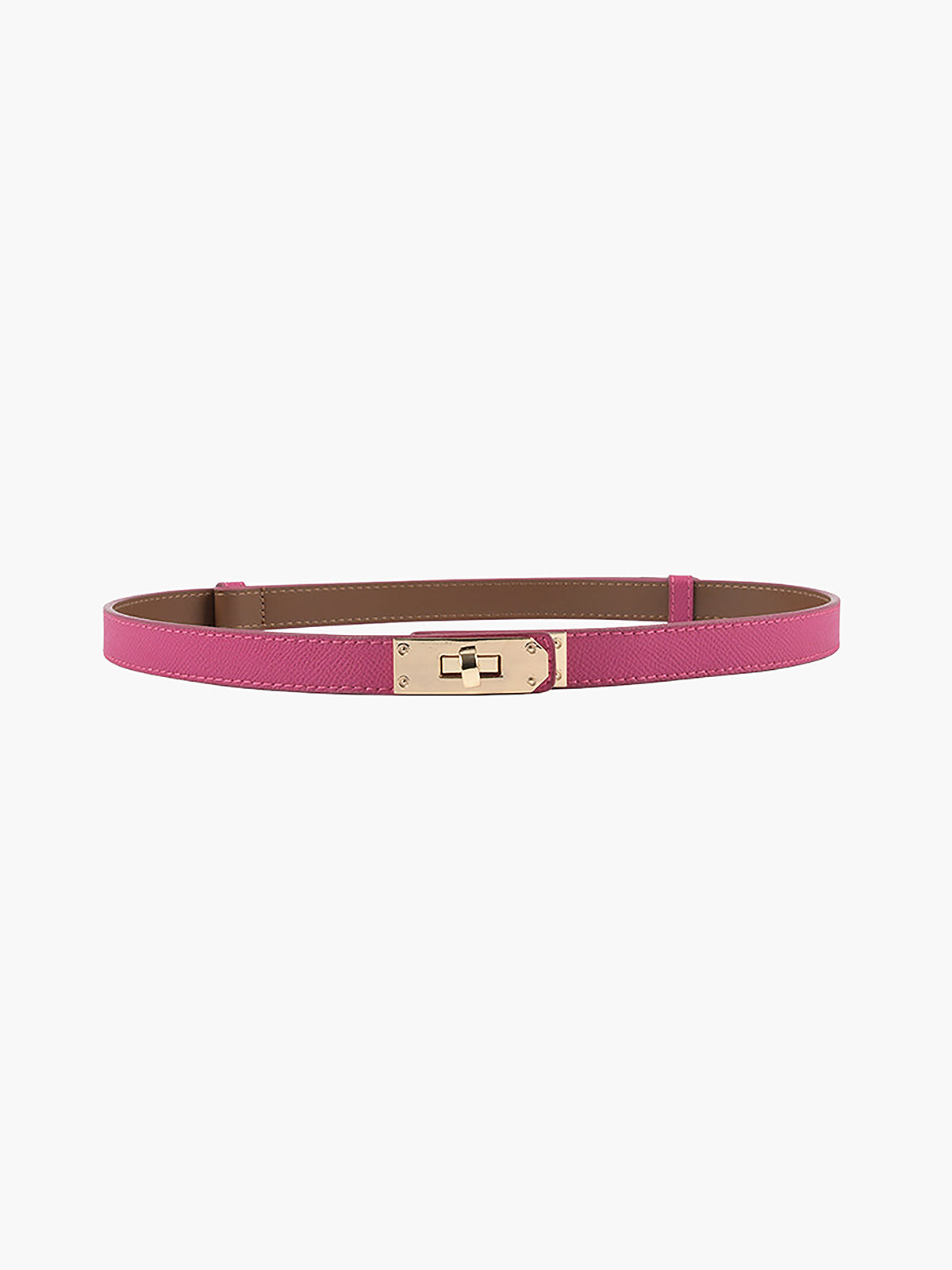 Eleganter Herren Ledergürtel Goldfarbene Schnalle Modern