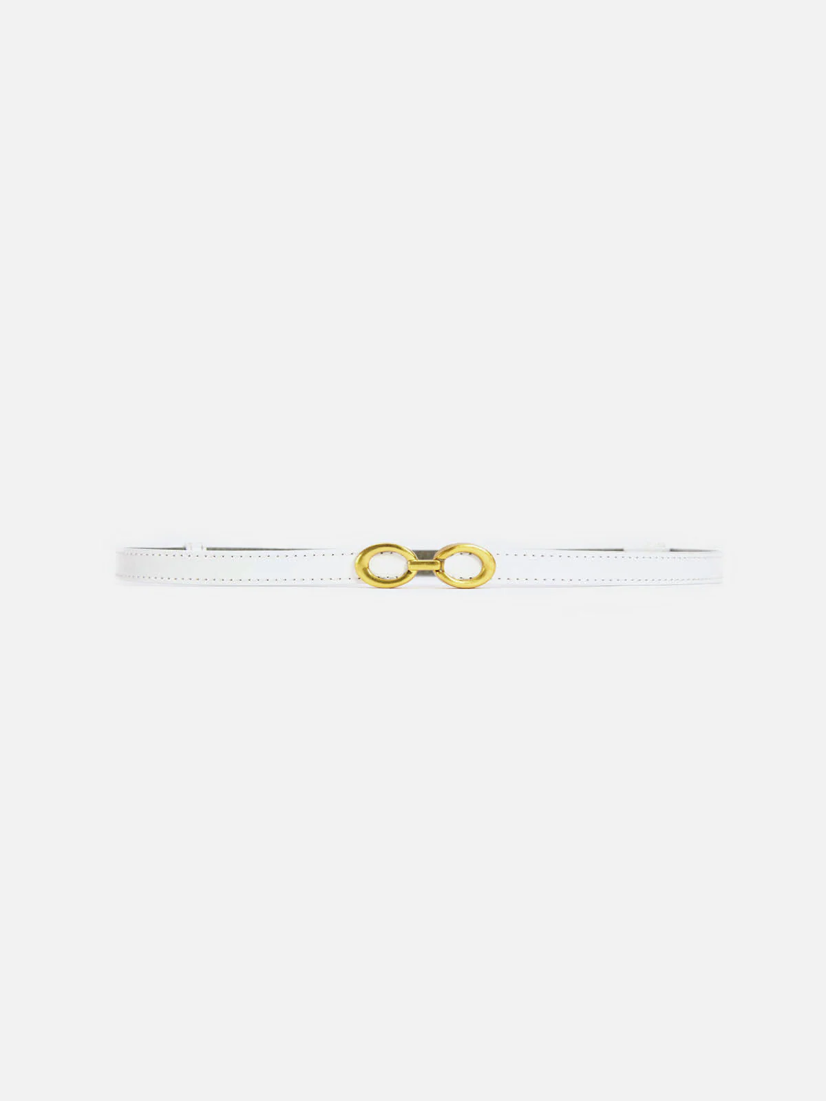 Damen Leder Gürtel Schmal Goldschnalle