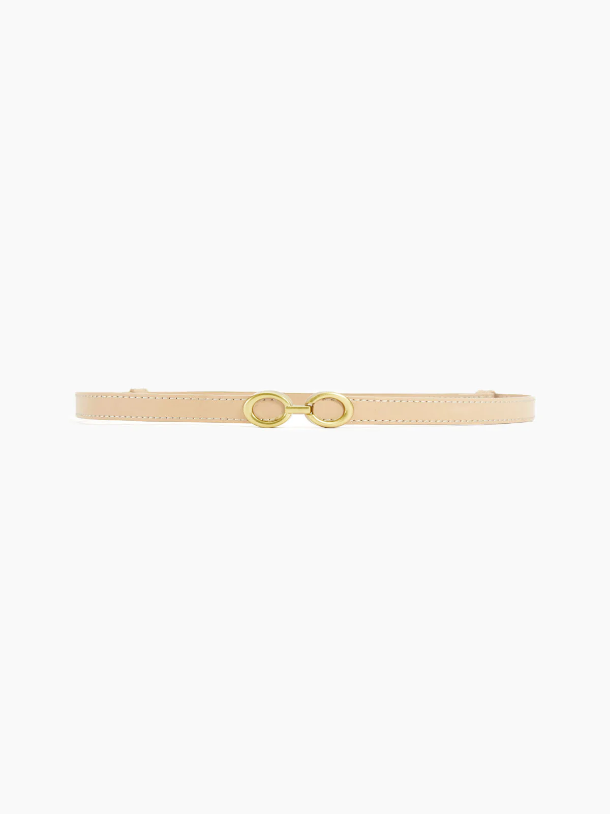 Damen Leder Gürtel Schmal Goldschnalle
