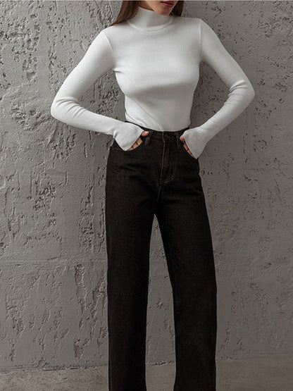 Damen Pullover Slimfit Warm Winter