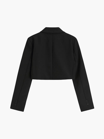 Damen Blazer Büroanzug Cropped Modern