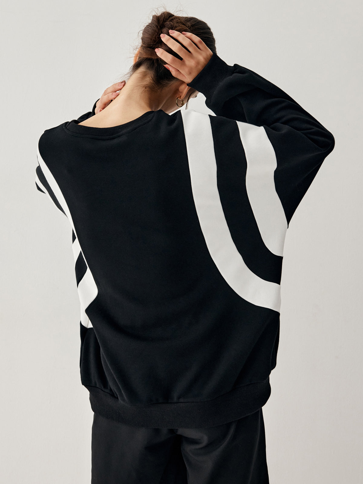 Fay Damen Pullover Grobstrick Seitenstreifen