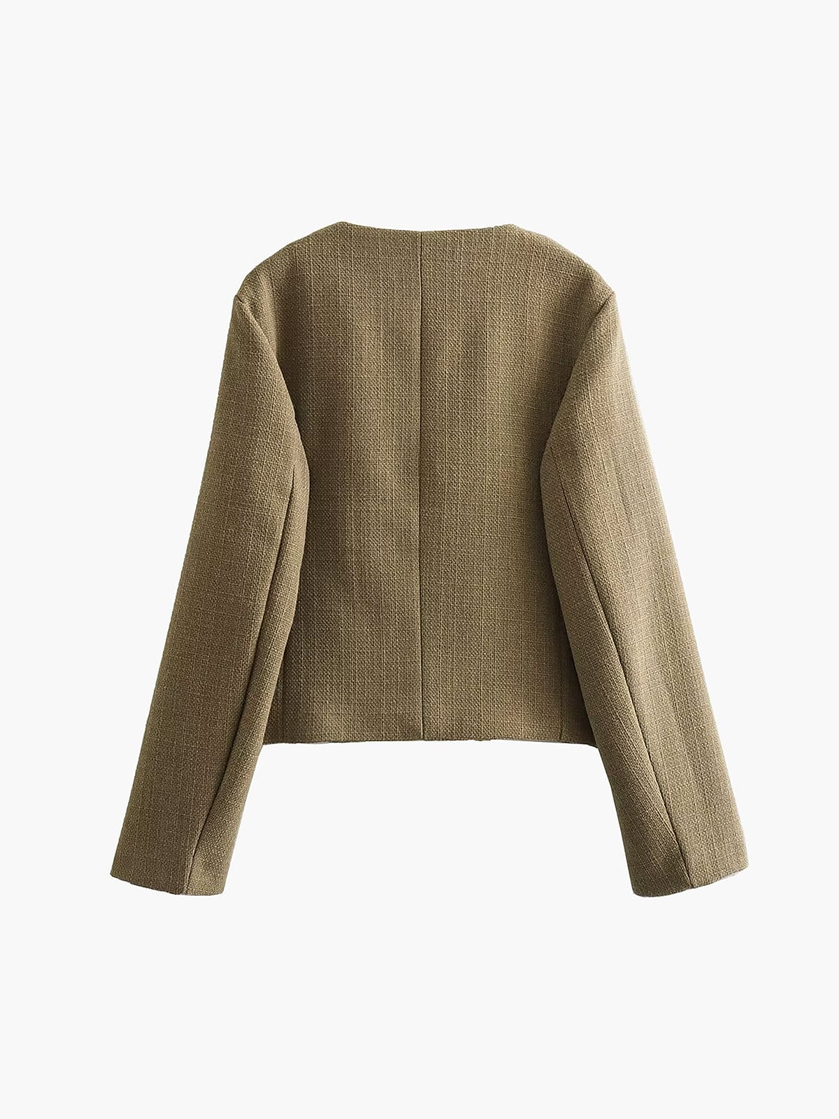 Damen Tweedjacke Klassisch Goldknöpfe Elegante