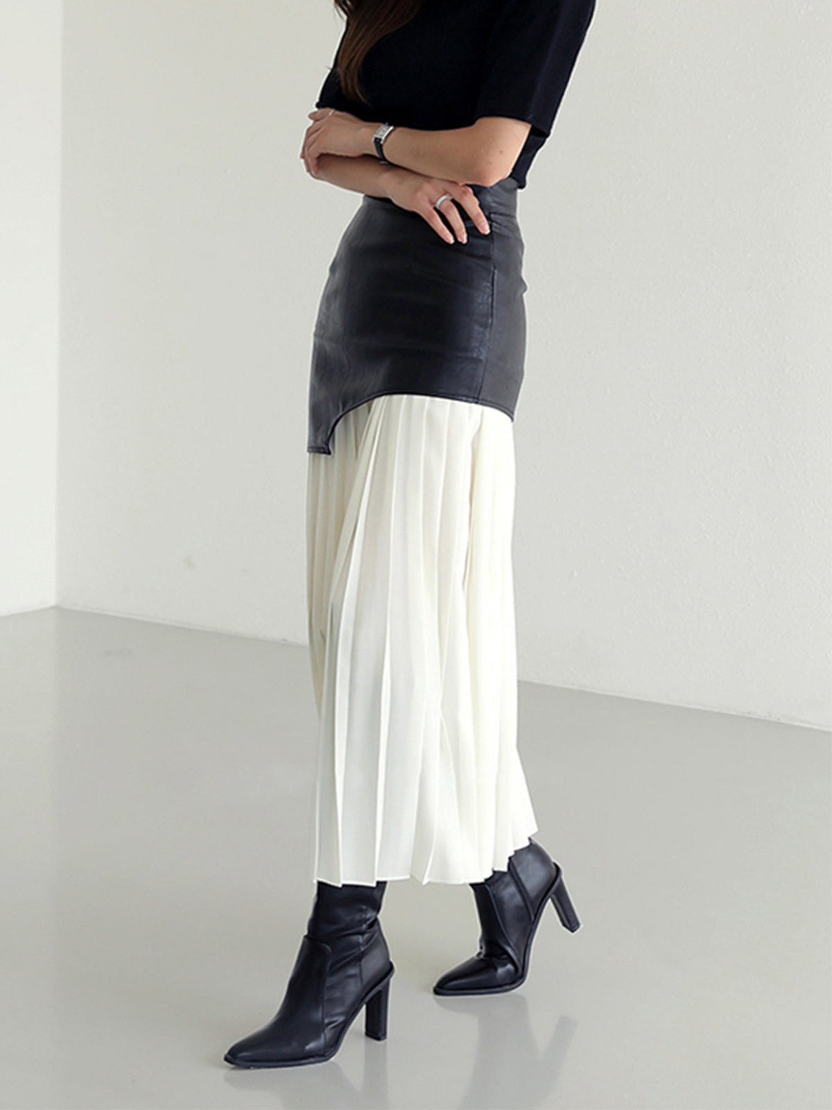 Damen Asymmetrischer Midi-Rock Sommerkleid