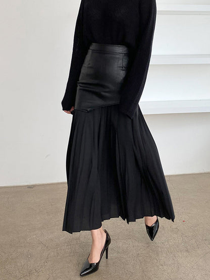 Damen Asymmetrischer Midi-Rock Sommerkleid