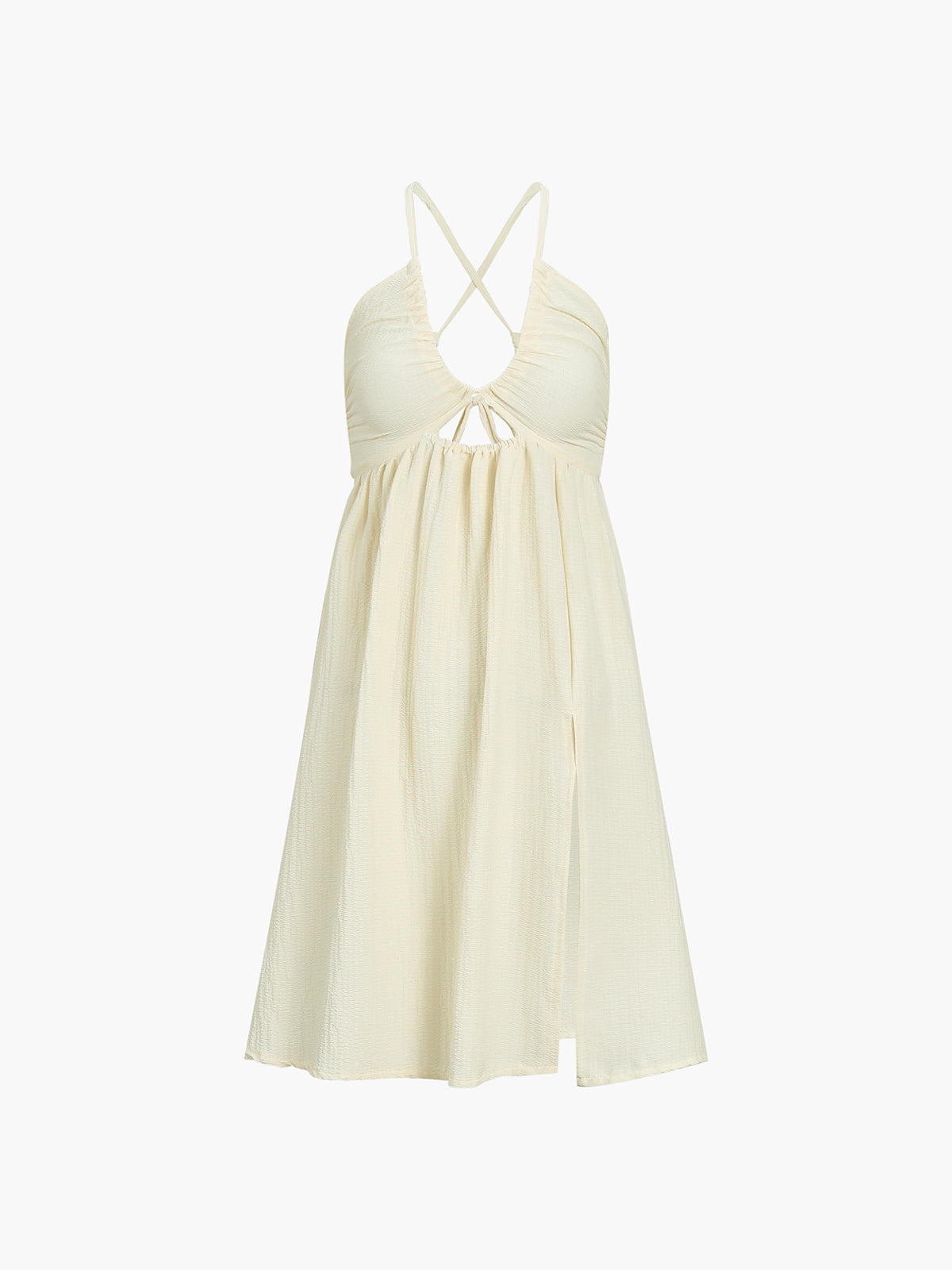 Damen Sommerkleid Midikleid Spitze Cut-Out Design