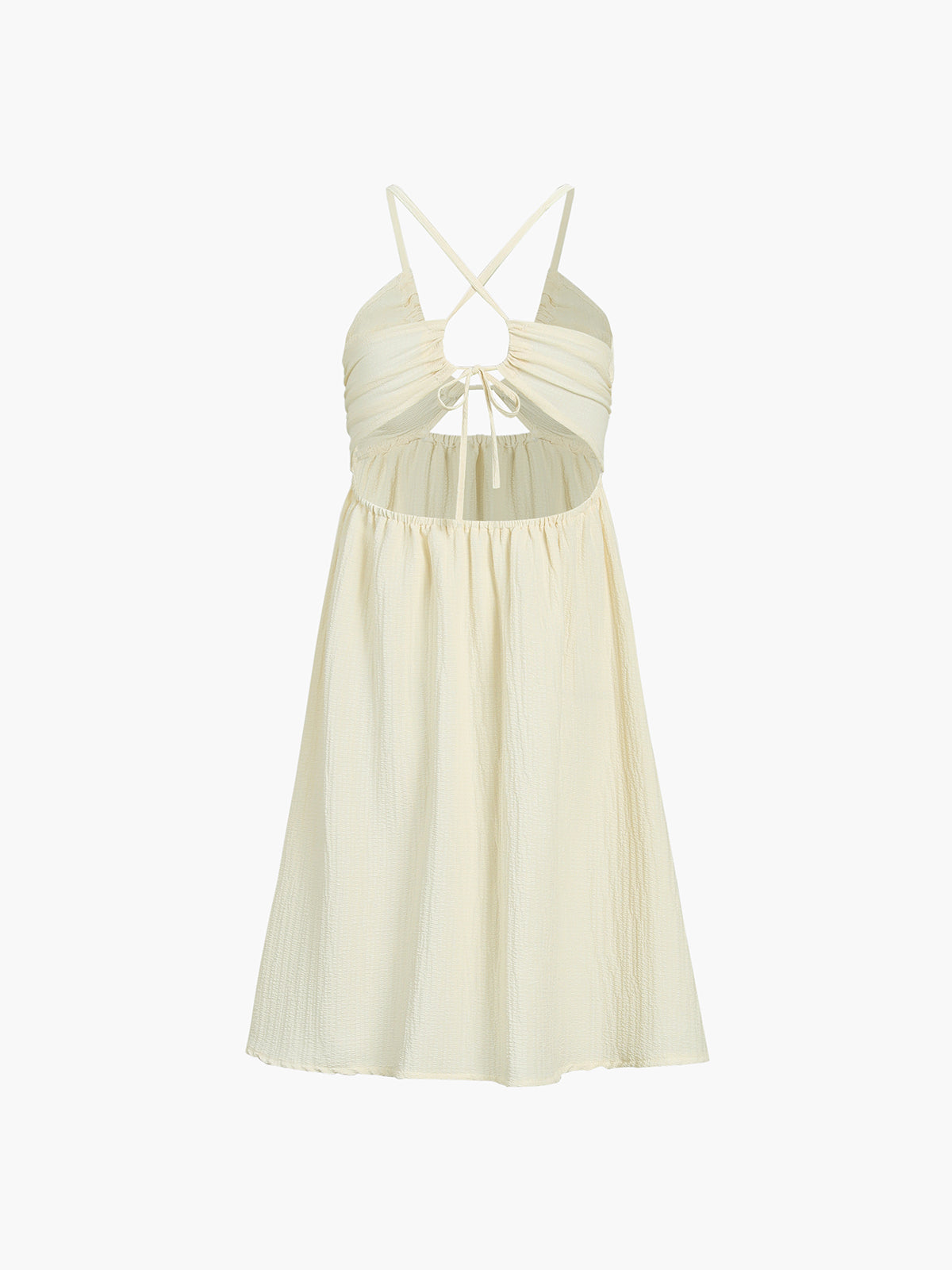 Damen Sommerkleid Midikleid Spitze Cut-Out Design