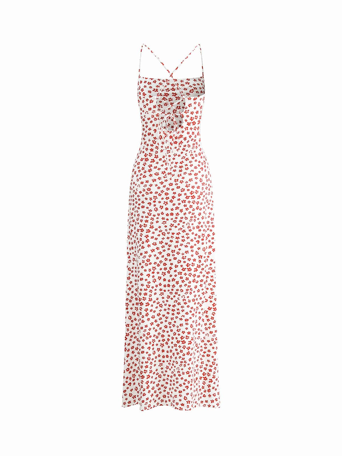 Damen Blumenkleid Spaghettiträger Elegant Rosa