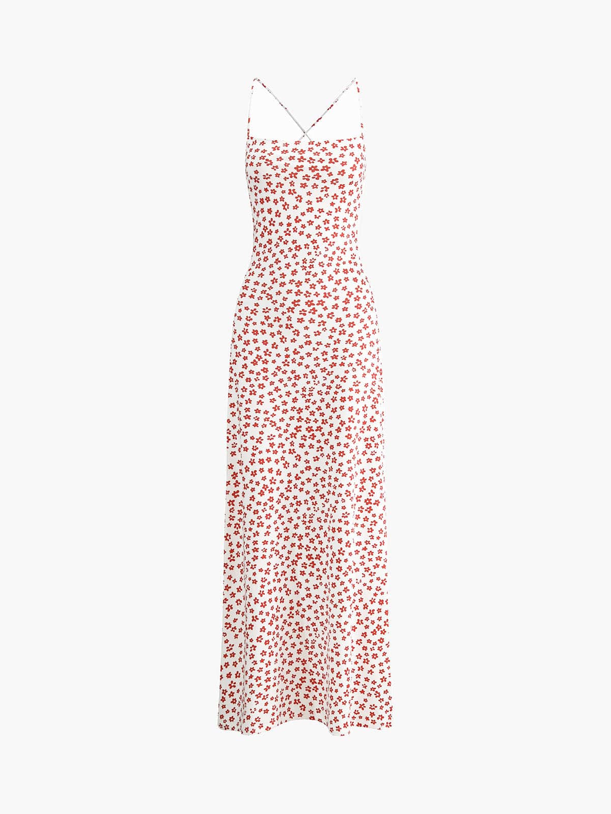 Damen Blumenkleid Spaghettiträger Elegant Rosa
