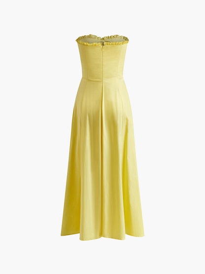 Damen Sommerkleid A-Linie mit Bustier Romantic Look