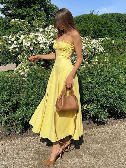 Damen Sommerkleid A-Linie mit Bustier Romantic Look - Norvielle