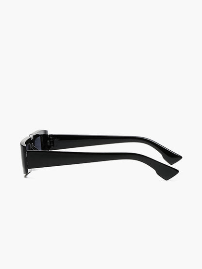 Damen Herren Retro Rechteckige Sonnenbrille