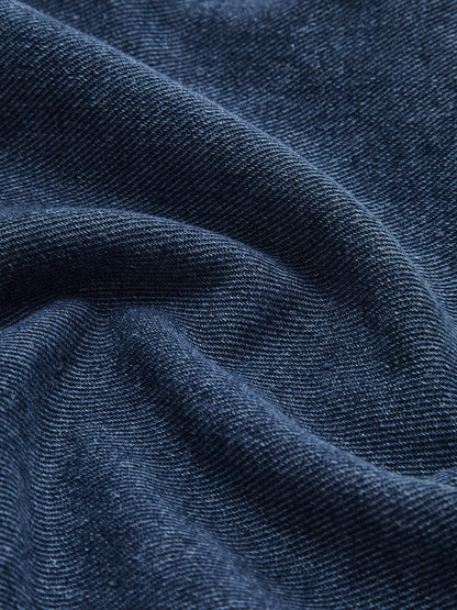 Damen Oversized Denimjacke Lässig Blau