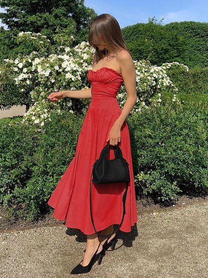 Damen Sommerkleid A-Linie mit Bustier Romantic Look