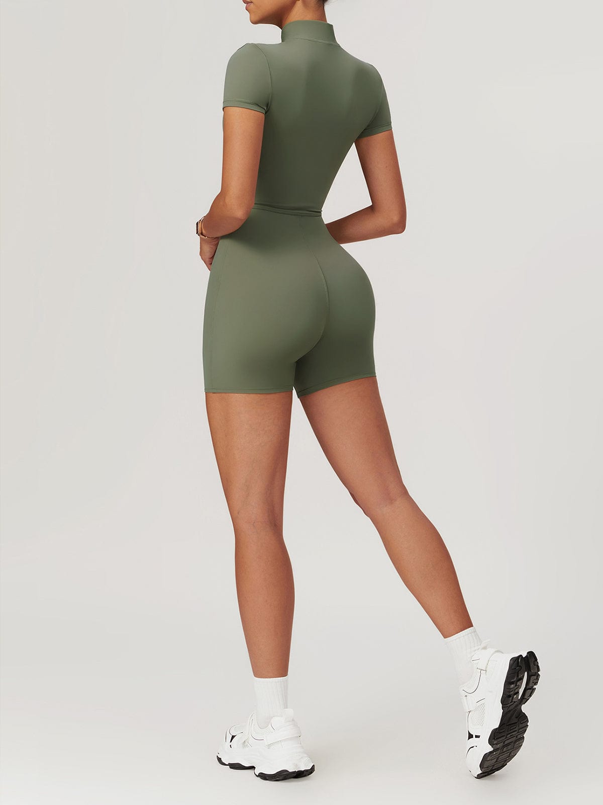 Damen Sport-BH Kurzarm Reißverschluss