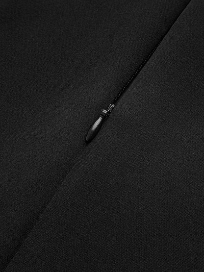 Damen Ärmelloses Midikleid Plissee Elegantes Kleid