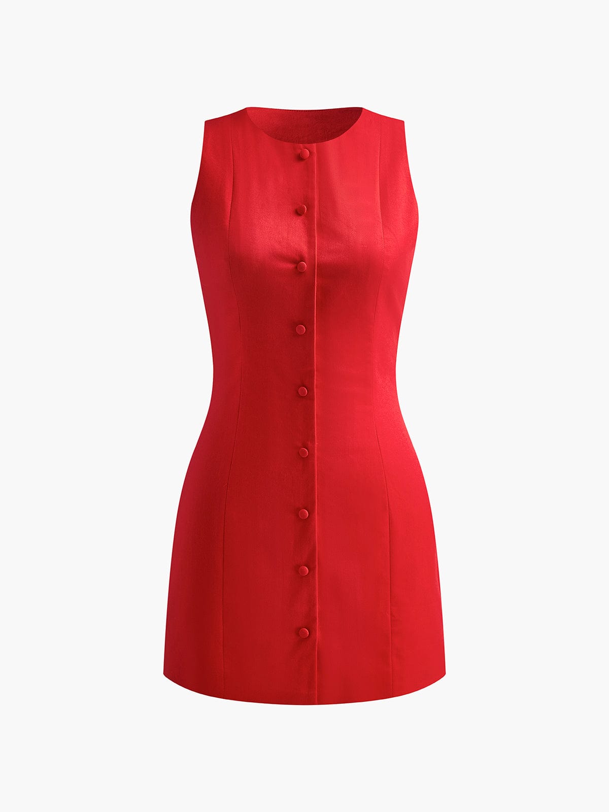 Damen Sommerkleid Ärmellos Baumwoll