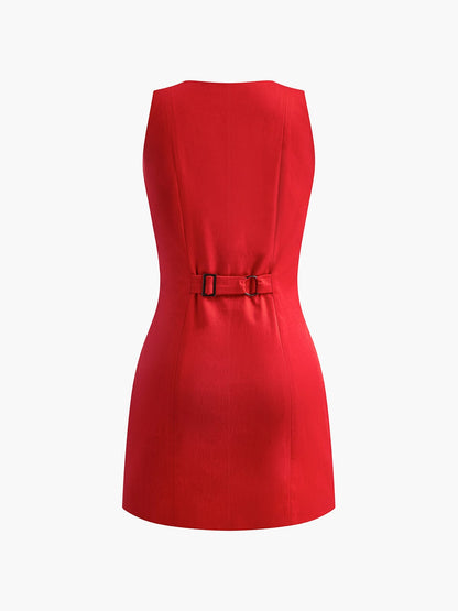 Damen Sommerkleid Ärmellos Baumwoll