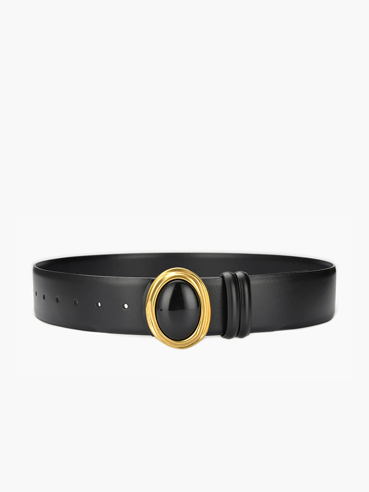 Eleganter Leder-Gürtel Goldene Schnalle Unisex - Norvielle