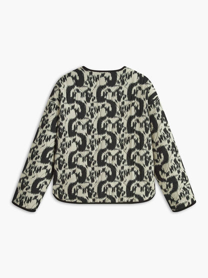 Damen Animal-Print Jacke Trendy Mode