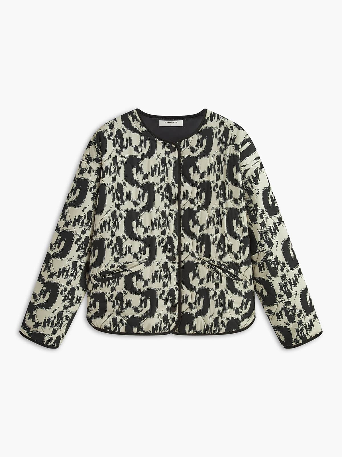 Damen Animal-Print Jacke Trendy Mode