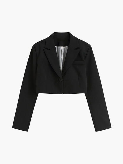 Damen Blazer Büroanzug Cropped Modern