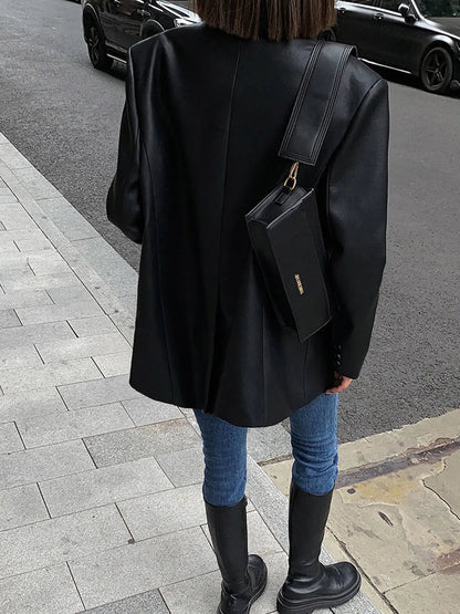 Sarah | Lederblazer mit Taschen und Detail Zendoo.de