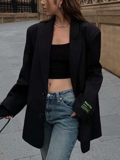 Damen Oversized Blazer Modern Trendig Großformat