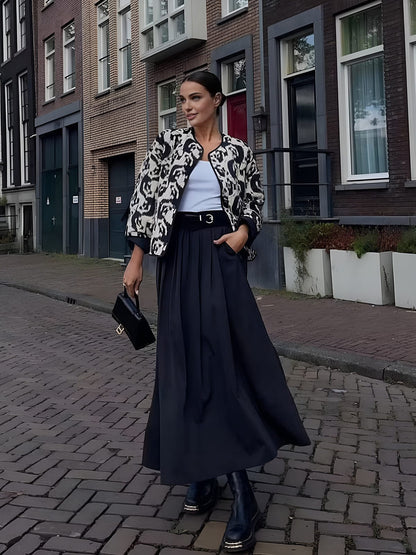 Damen Animal-Print Jacke Trendy Mode
