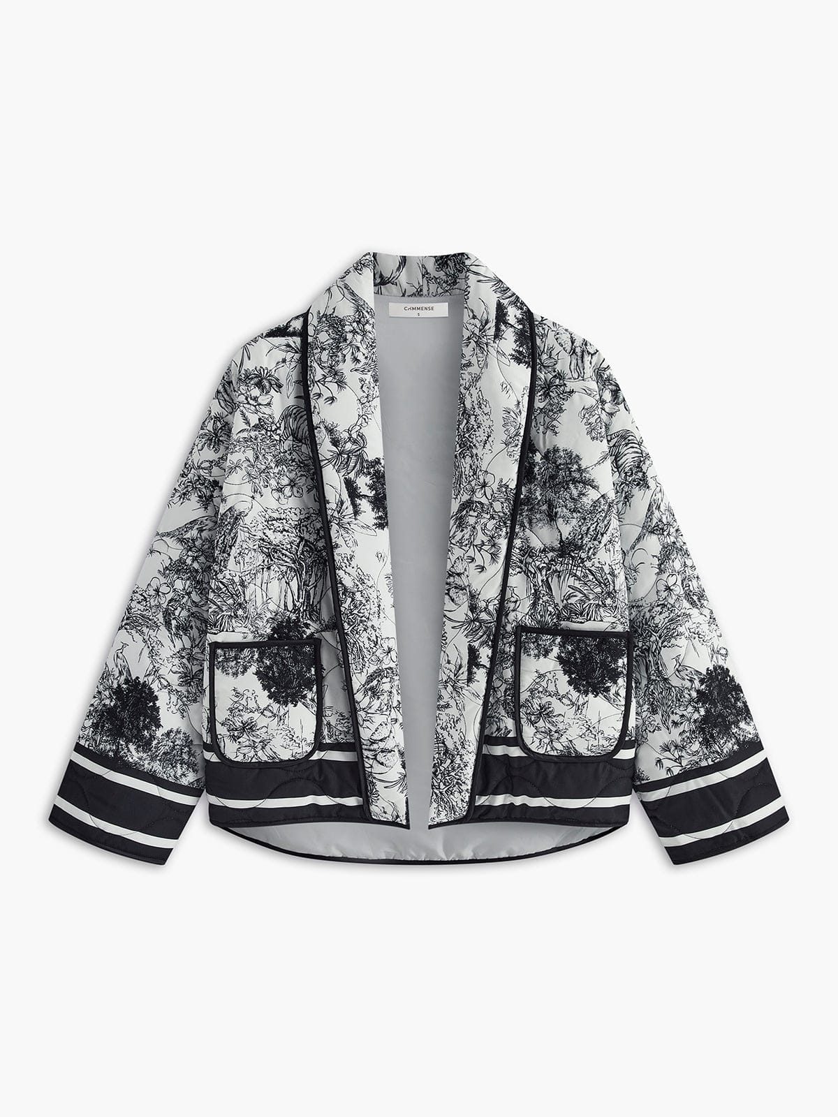 Damen Sommerjacke Leichter Print Eleganz - Norvielle