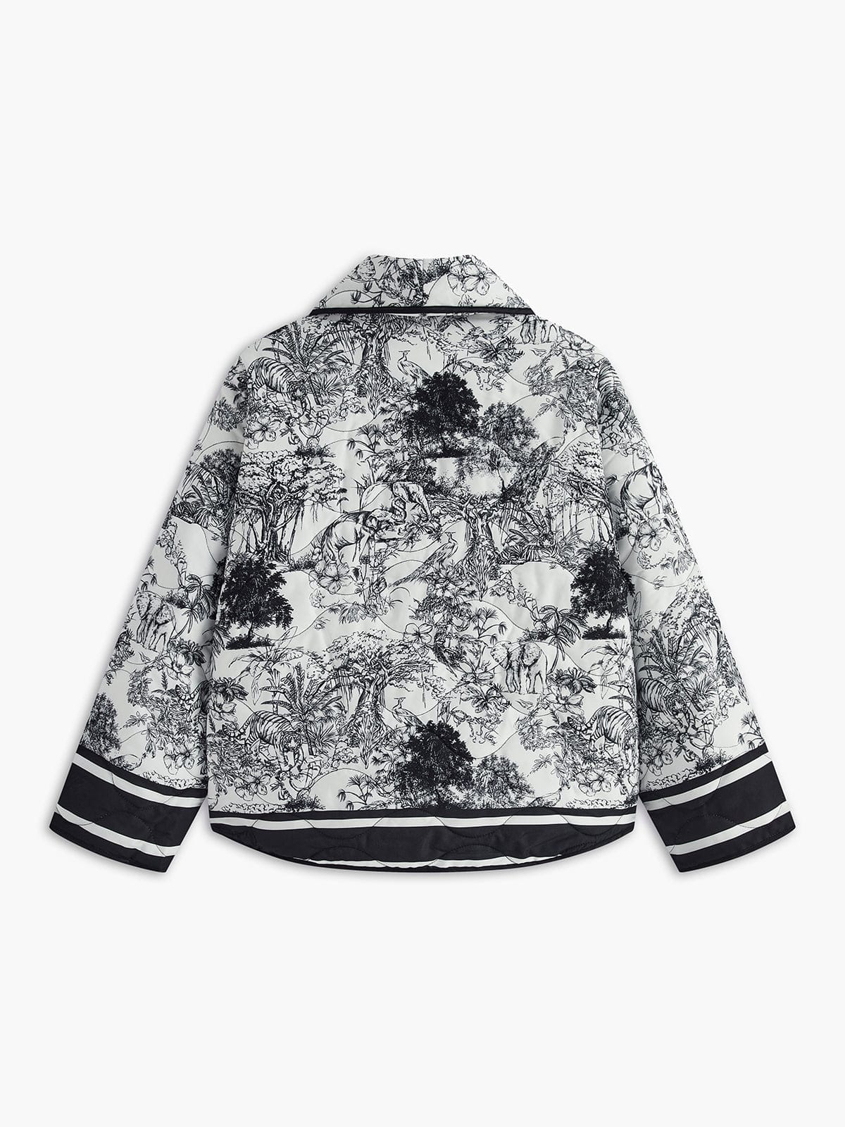 Damen Sommerjacke Leichter Print Eleganz