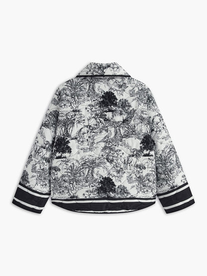 Damen Sommerjacke Leichter Print Eleganz