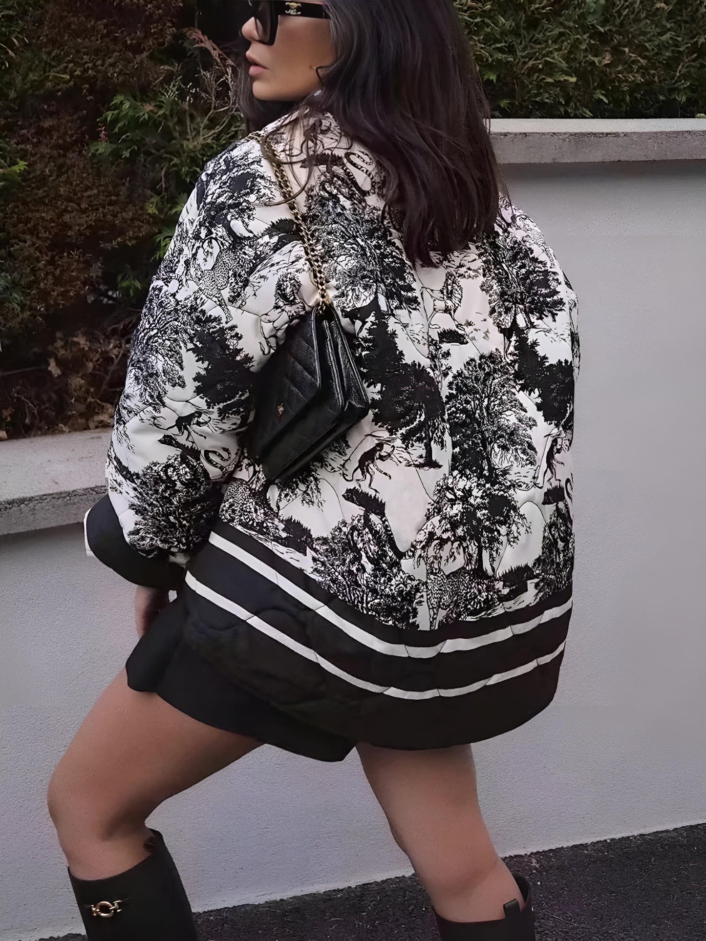 Damen Sommerjacke Leichter Print Eleganz