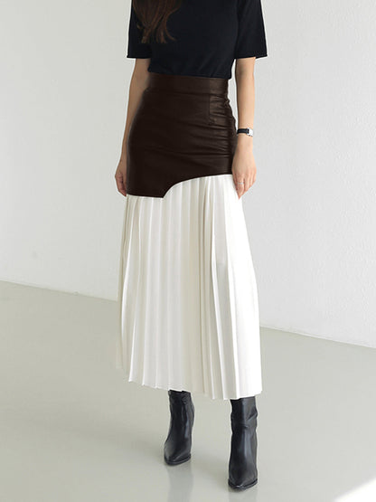 Damen Asymmetrischer Midi-Rock Sommerkleid