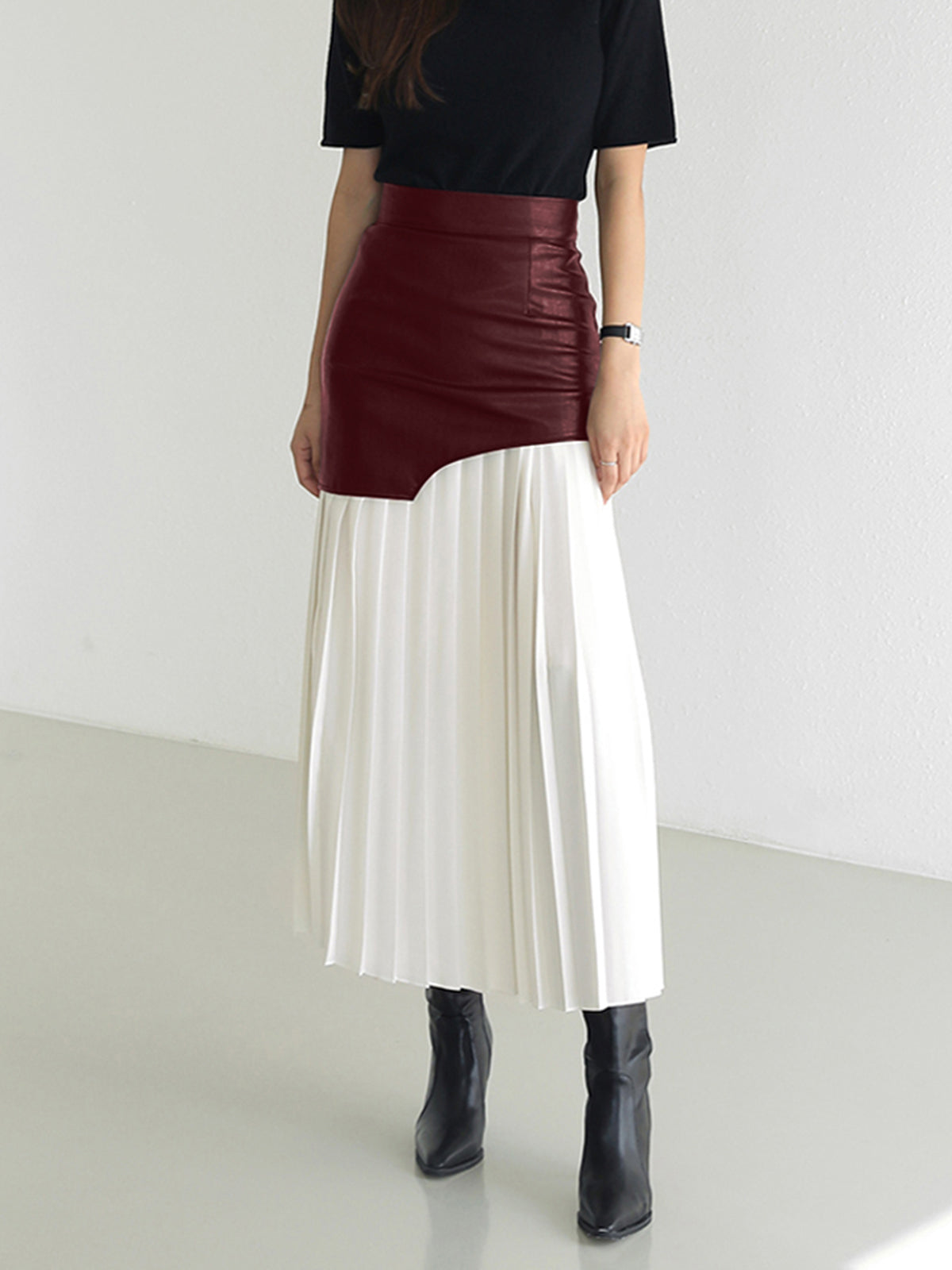Damen Asymmetrischer Midi-Rock Sommerkleid