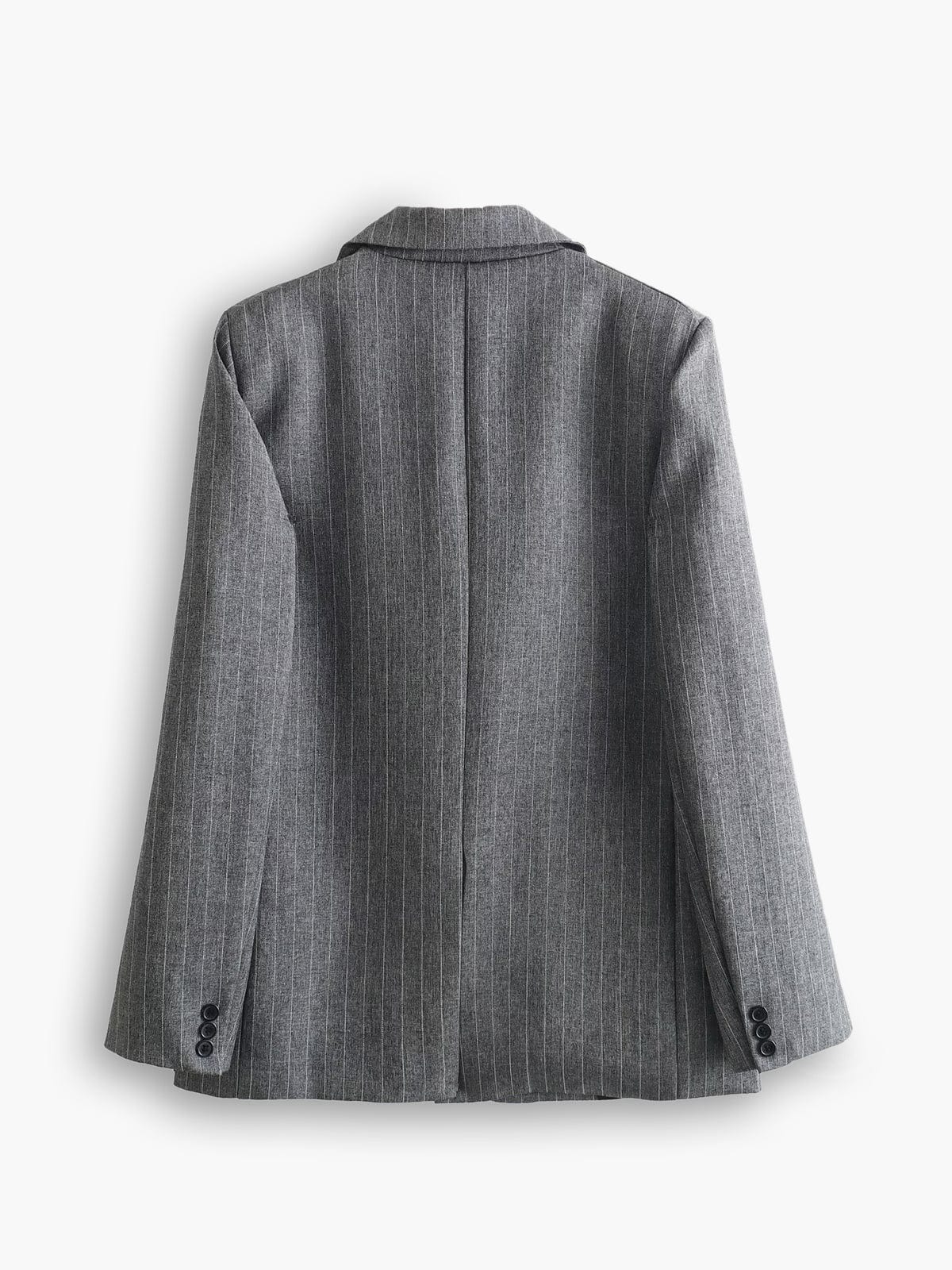 Damen Blazer Oversized Streifen Grau