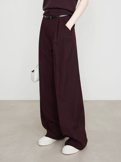 Damen Chino Hosen Bequem Bordeaux