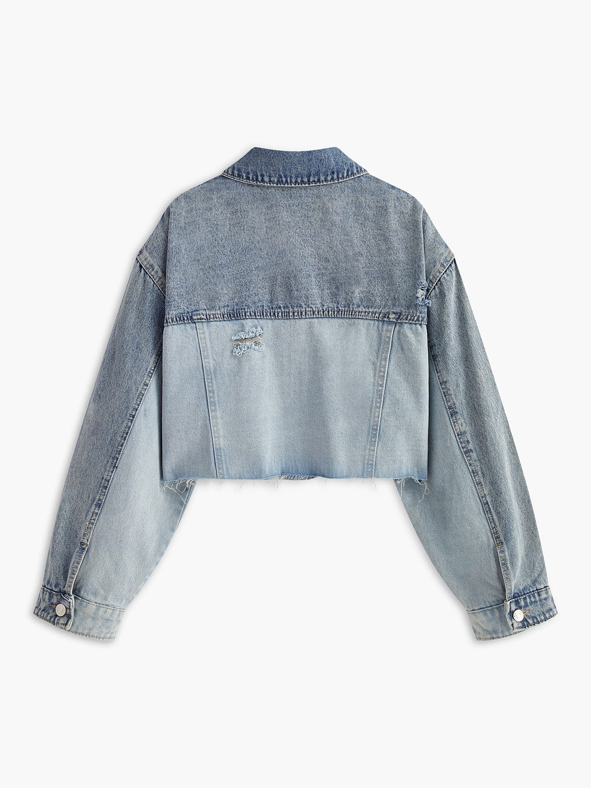 Damen Cropped Jeansjacke Lässiger Stil