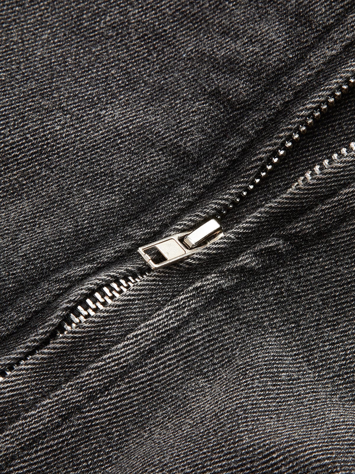 Damen Bikerjacke Cropped Denim