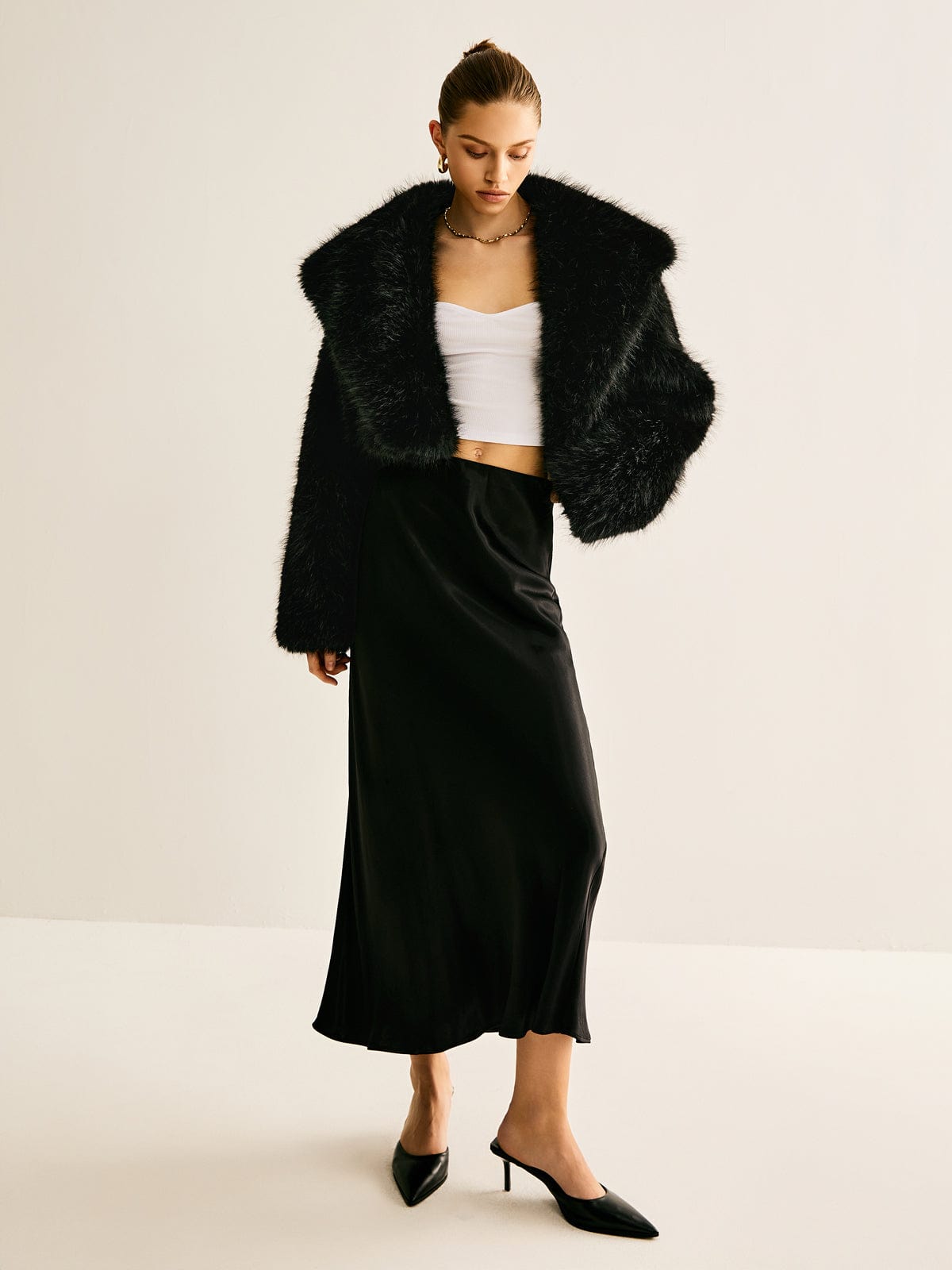 Damen Kunstpelzmantel Warm Winter