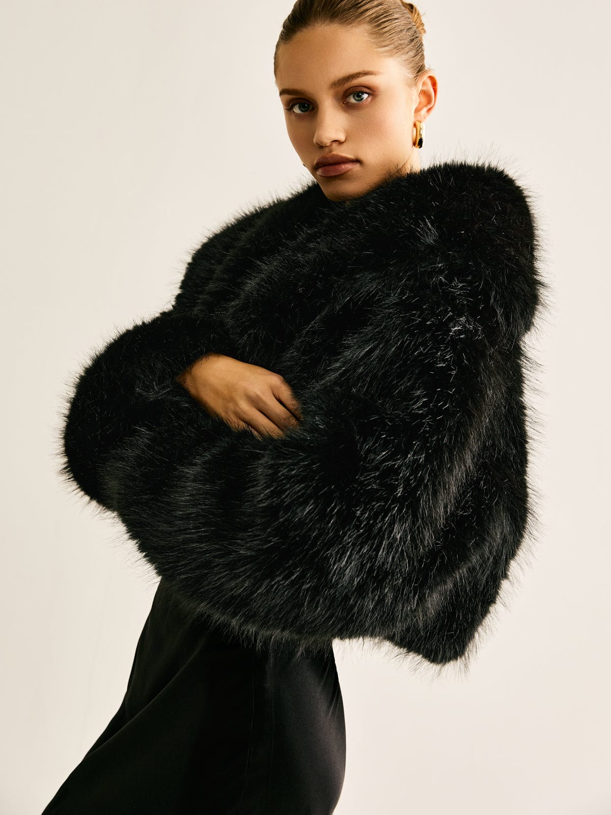 Damen Kunstpelzmantel Warm Winter