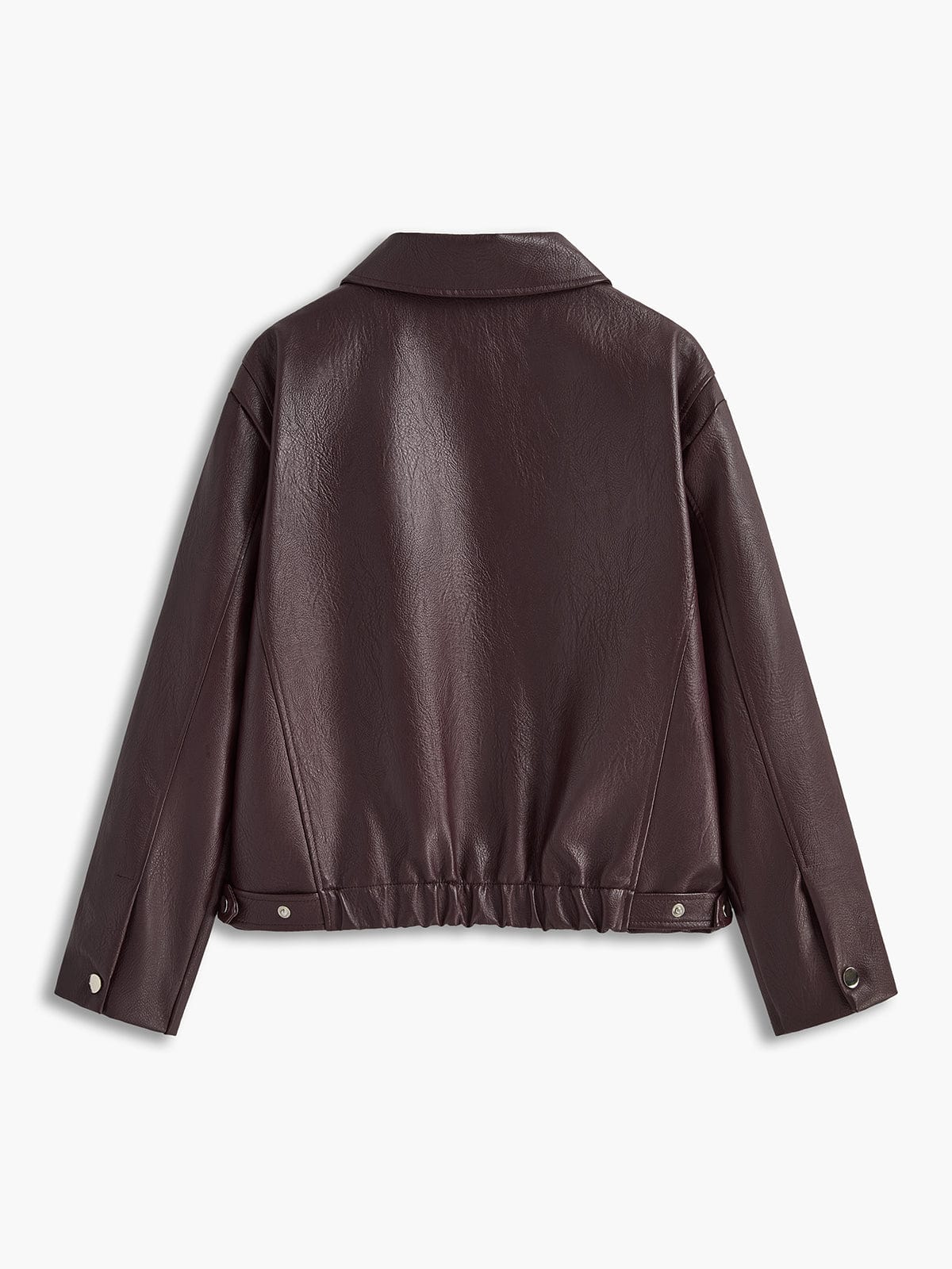 Damen Kunstlederjacke Rot Elegante Modern