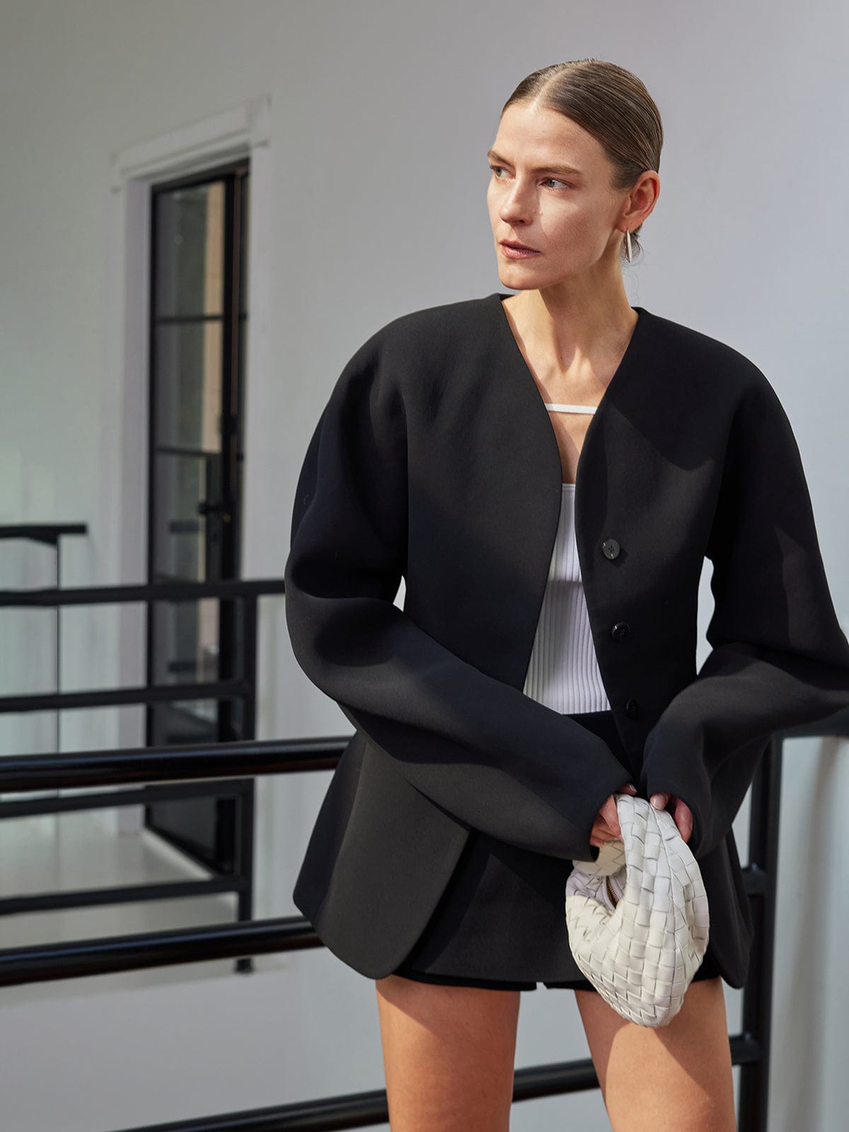 Damen Blazer Slim Fit Elegantes Design - Norvielle