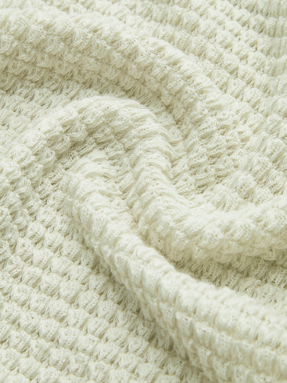 Damen Langarm Crop- Waffelstrick Sommer