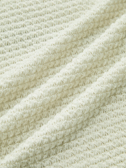 Damen Langarm Crop- Waffelstrick Sommer