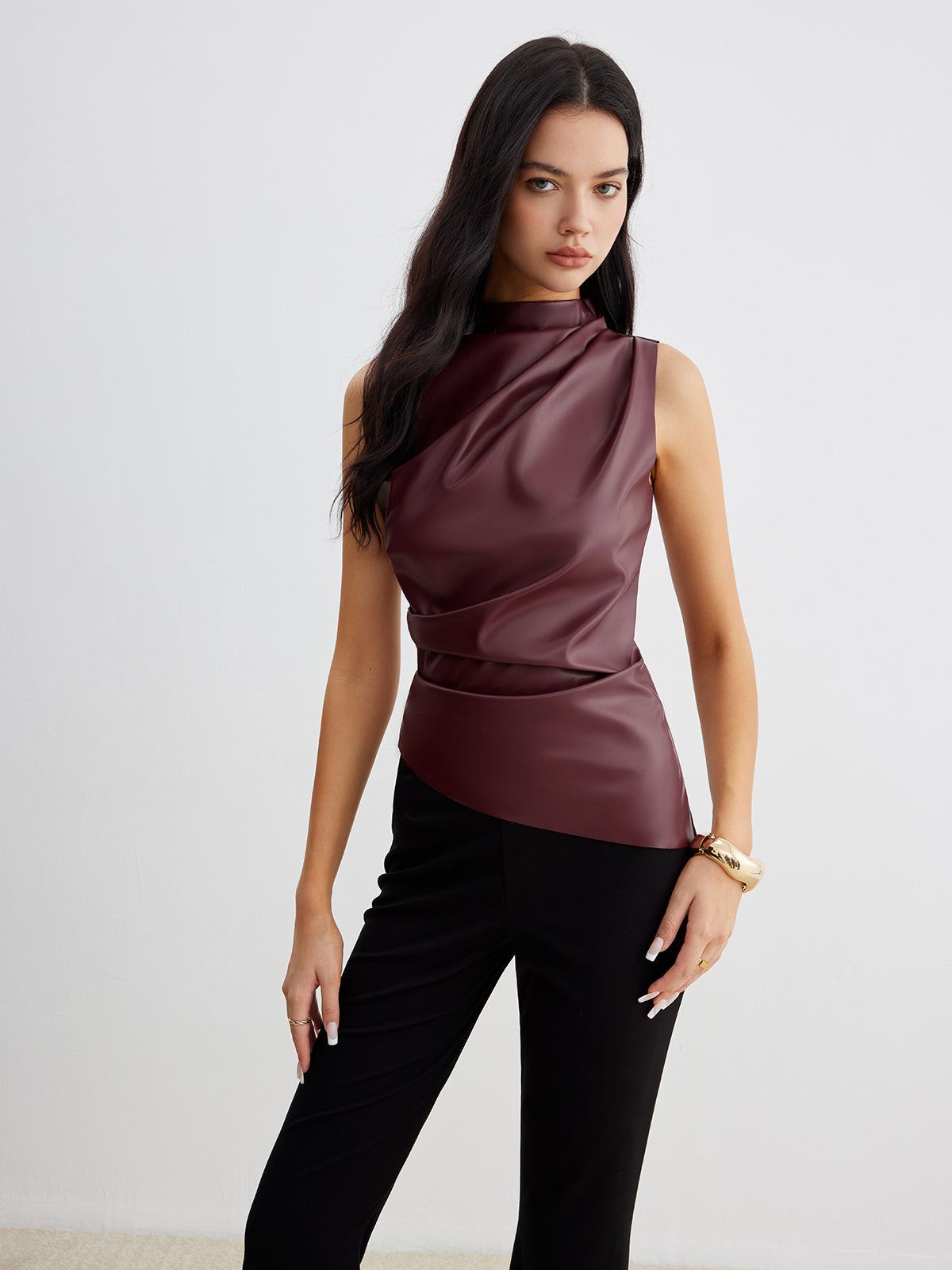 Damen Sommer- Ärmellos Modern Chic