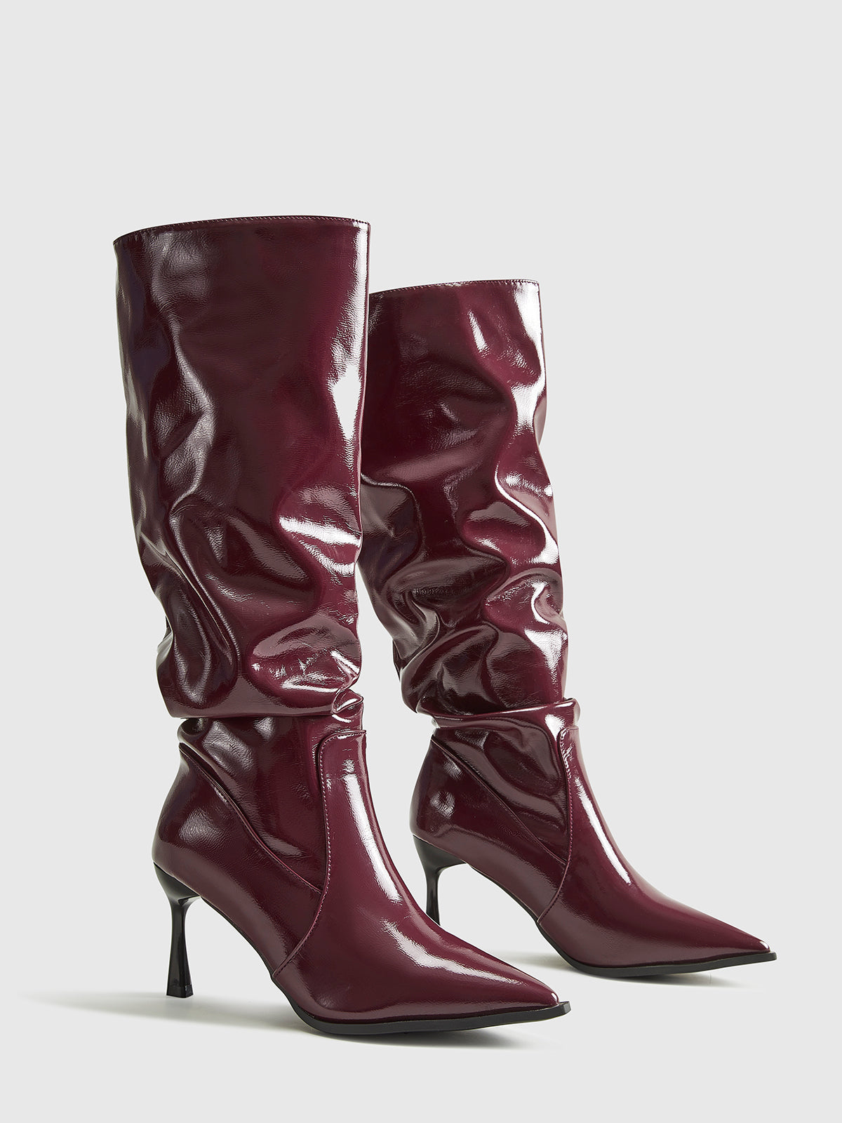 Damen Kniehohe Stiefel Stiletto