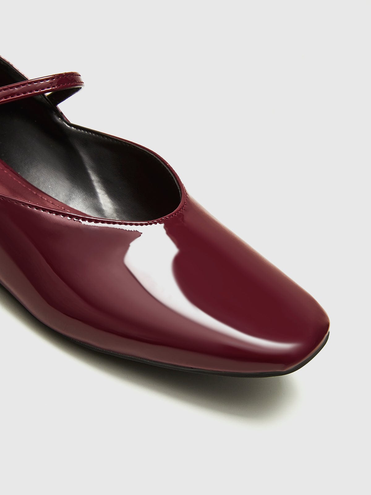 Damen Ballerinas Lackleder Bordeaux Elegantes Schuhe